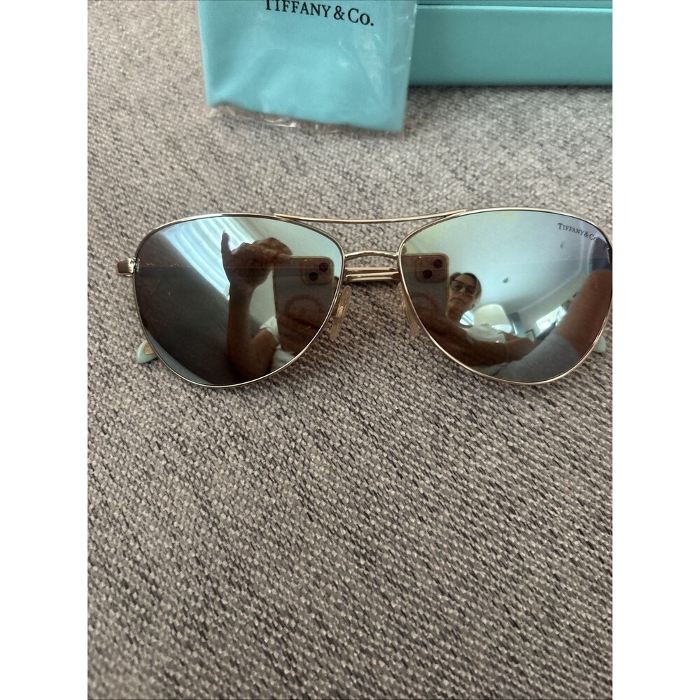 Tiffany Aviator Twist Bow Sunglasses (model Tf 3044) Rare - Picture 2 of 5